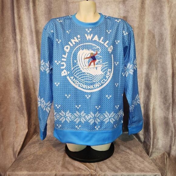 Trump Surfing Ugly Christmas Sweater Size Large - Picture 2 of 4